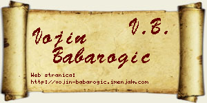 Vojin Babarogić vizit kartica